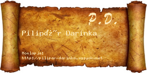 Pilipár Darinka névjegykártya
